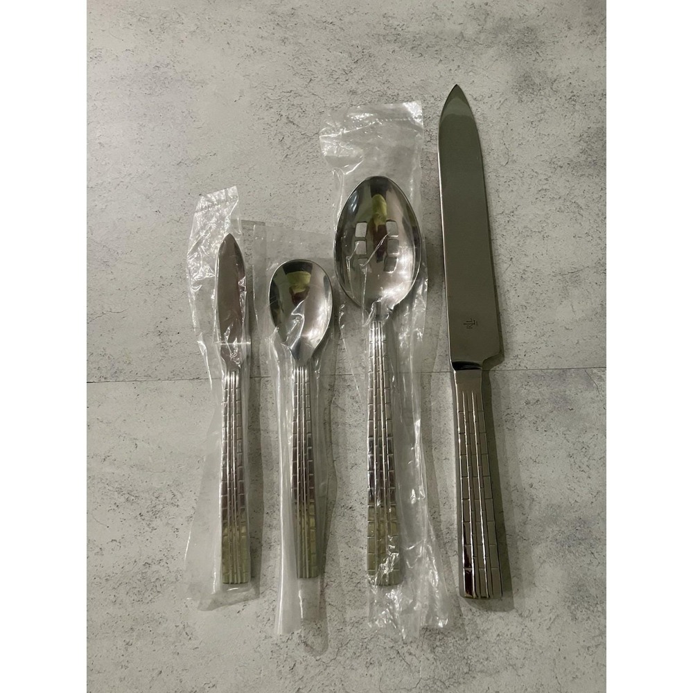 Ralph Lauren WATCHBAND Stainless Flatware 4 Piece Serving Set *READ*